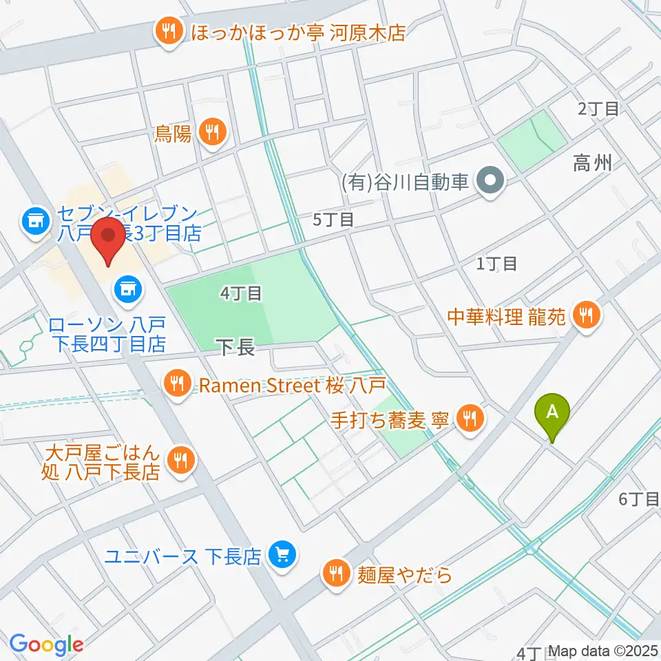 ゲオ八戸下長店周辺のホテル一覧地図