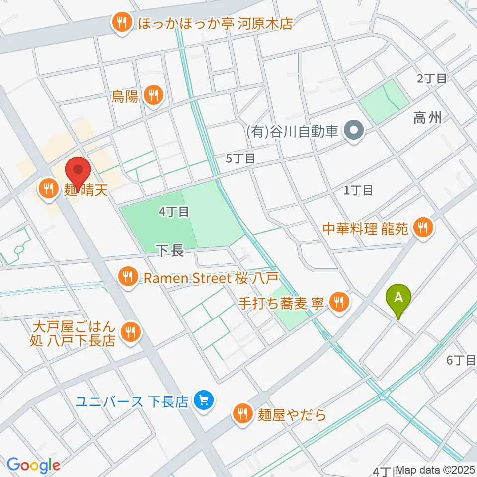 ゲオ八戸下長店周辺のホテル一覧地図