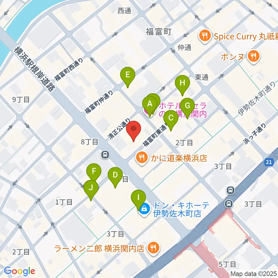 長者町FRIDAY周辺のホテル一覧地図