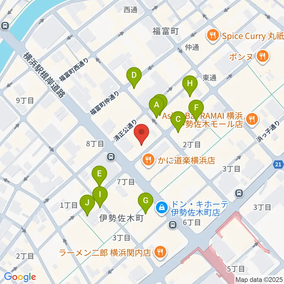 長者町FRIDAY周辺のホテル一覧地図