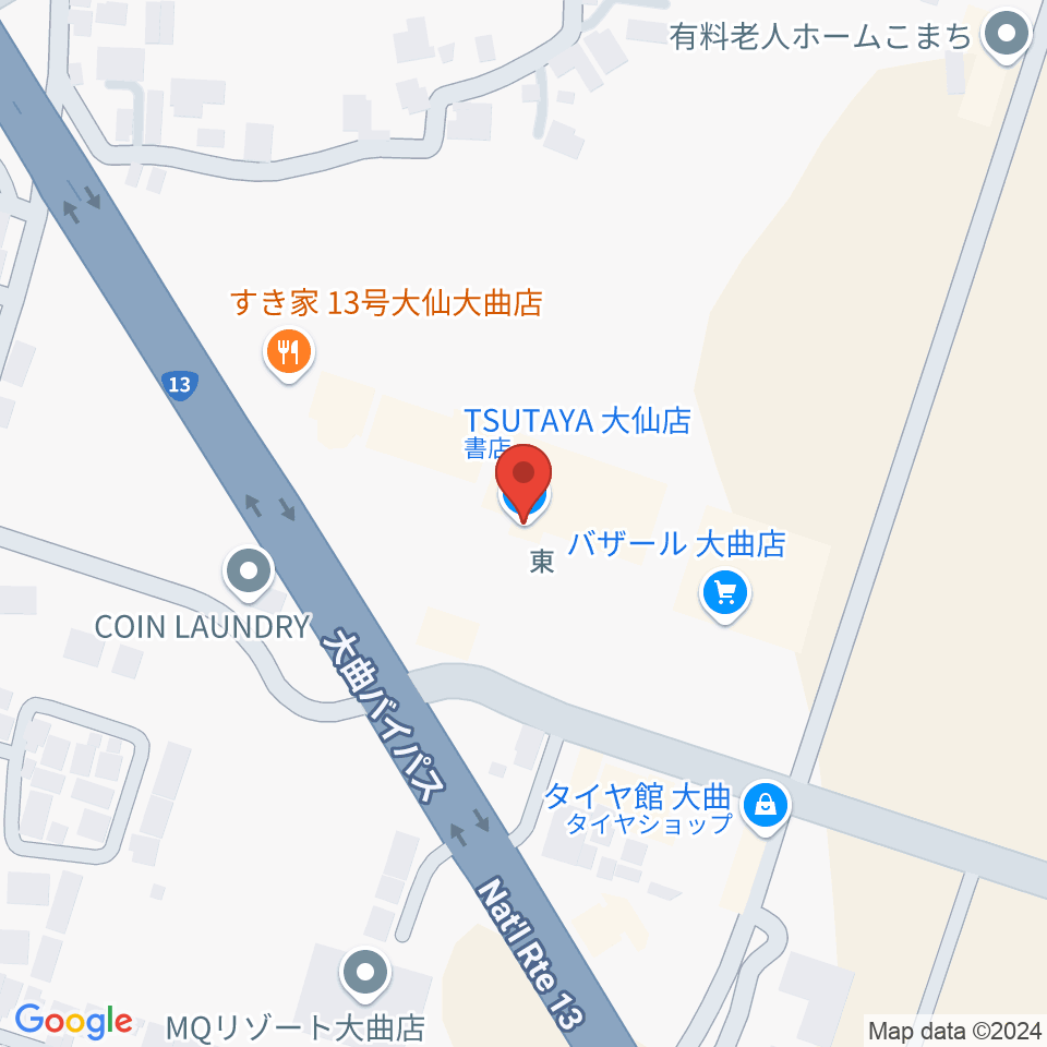 TSUTAYA 大仙店周辺のホテル一覧地図