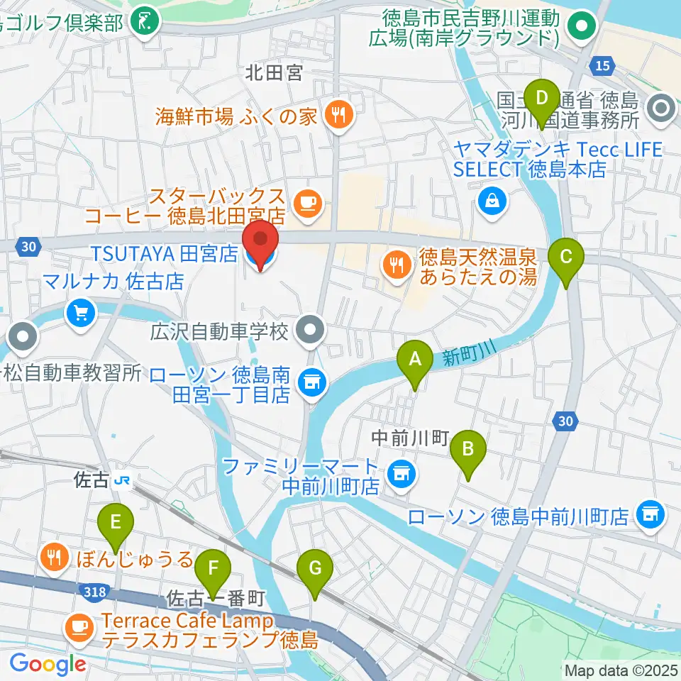 TSUTAYA 田宮店周辺のホテル一覧地図