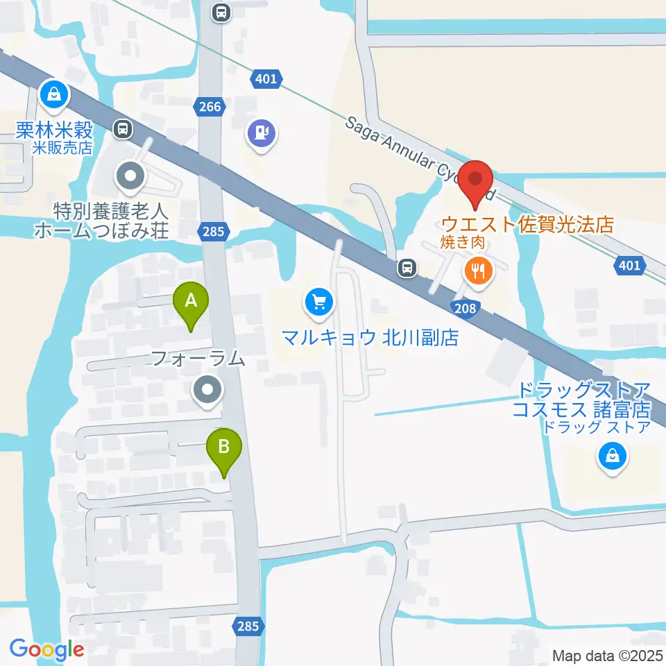 ゲオ佐賀北川副店周辺のホテル一覧地図
