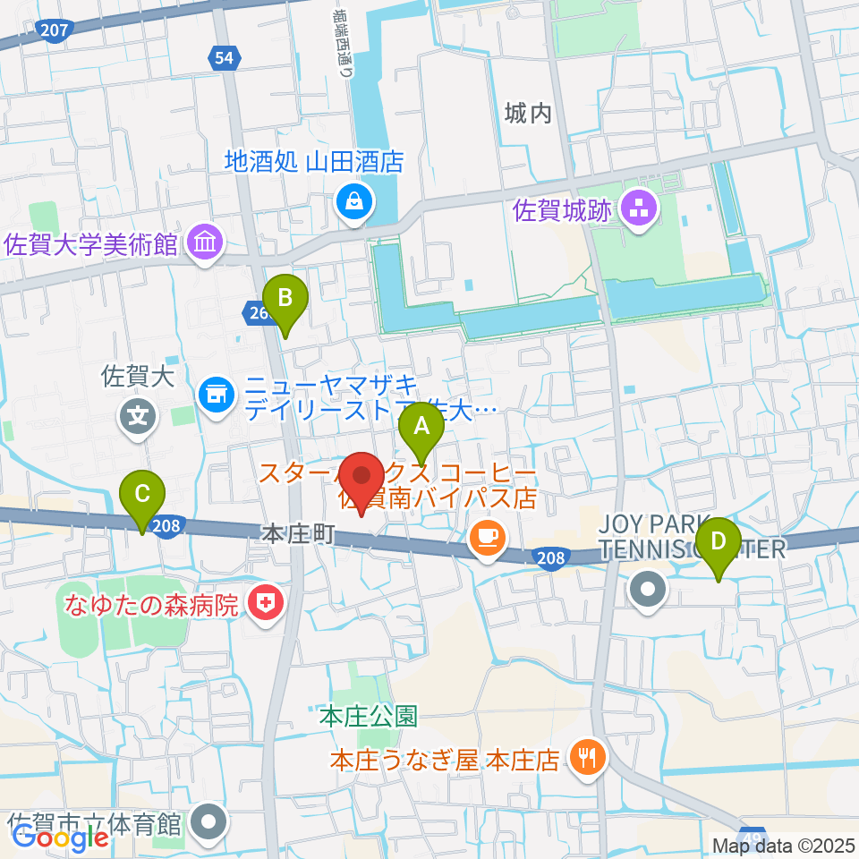 ゲオ佐賀南部バイパス店周辺のホテル一覧地図