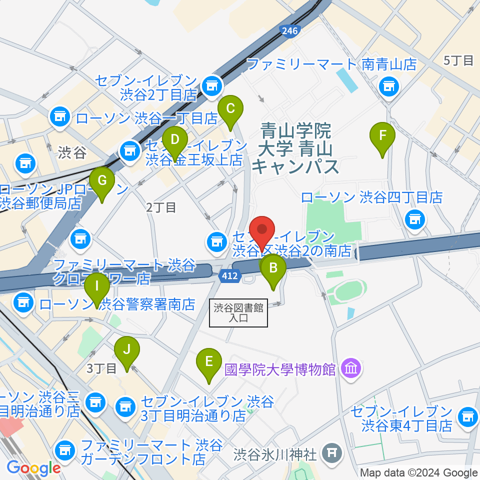 青山蜂周辺のホテル一覧地図