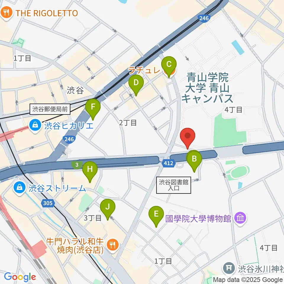 青山蜂周辺のホテル一覧地図