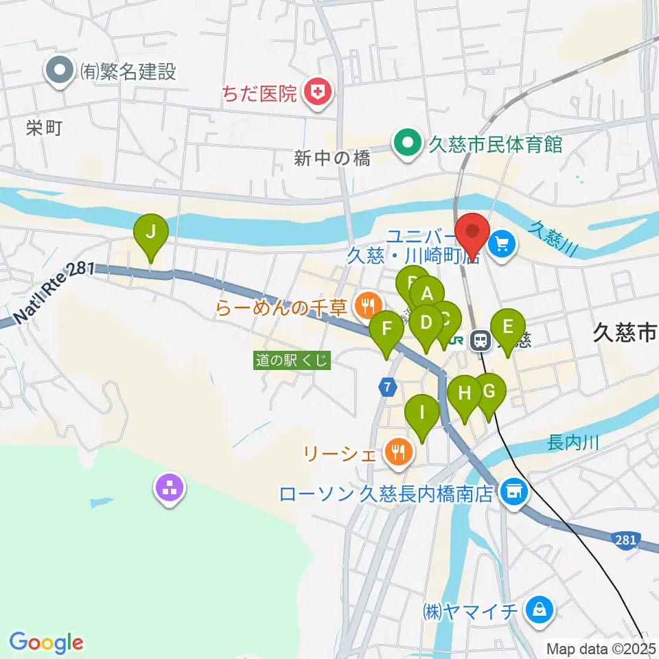 TSUTAYA 久慈店周辺のホテル一覧地図