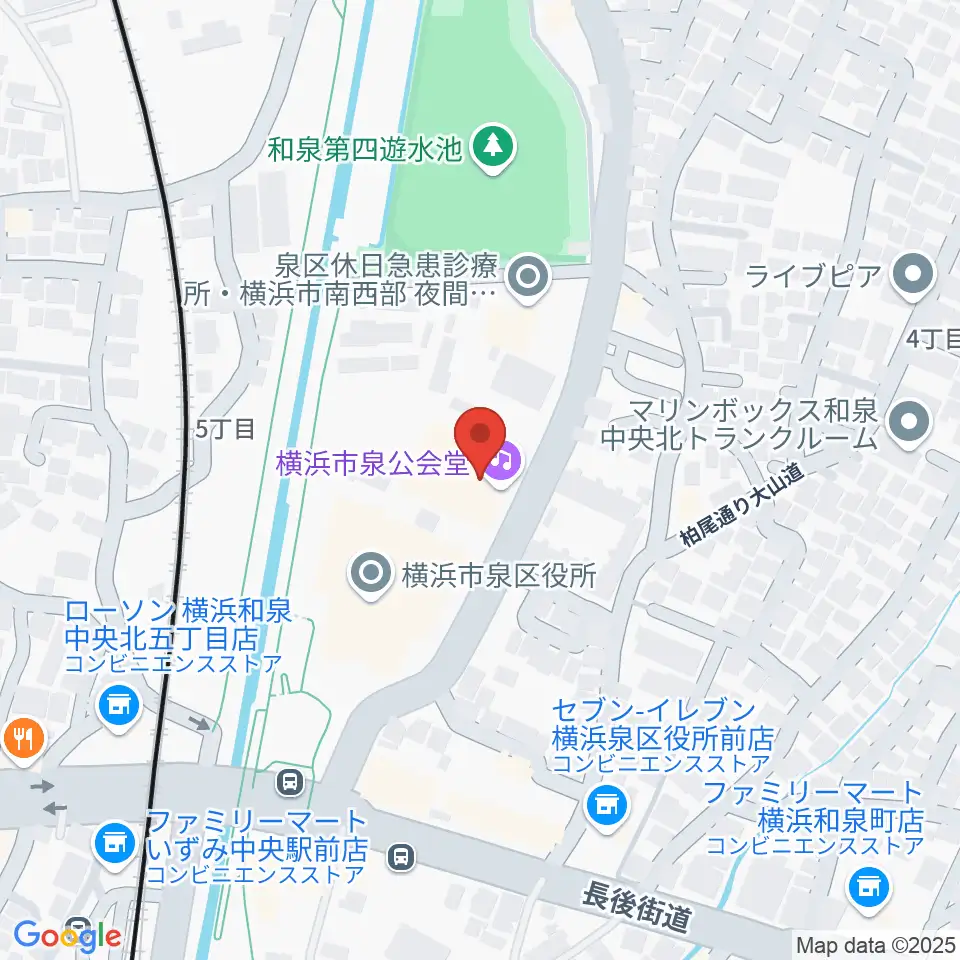 横浜市泉公会堂周辺のホテル一覧地図