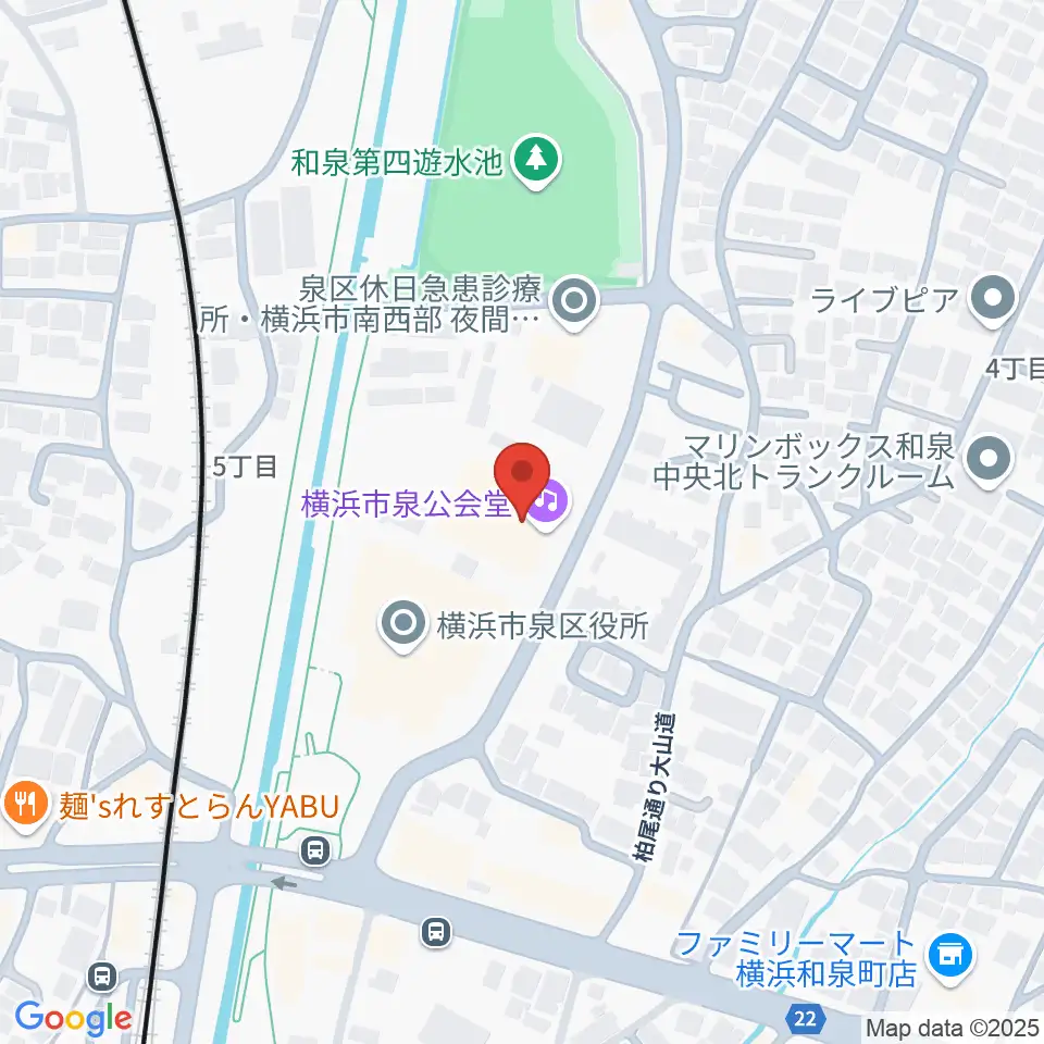 横浜市泉公会堂周辺のホテル一覧地図