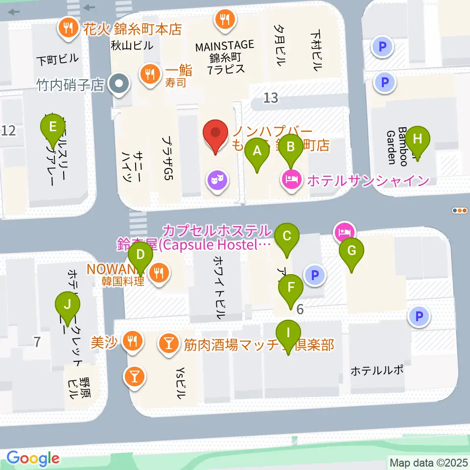 錦糸町パピーズ周辺のホテル一覧地図
