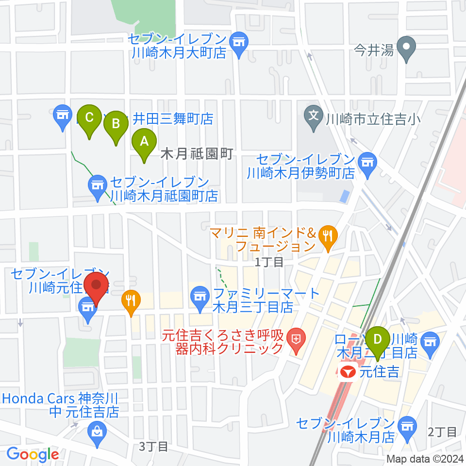 スミノ楽器店周辺のホテル一覧地図