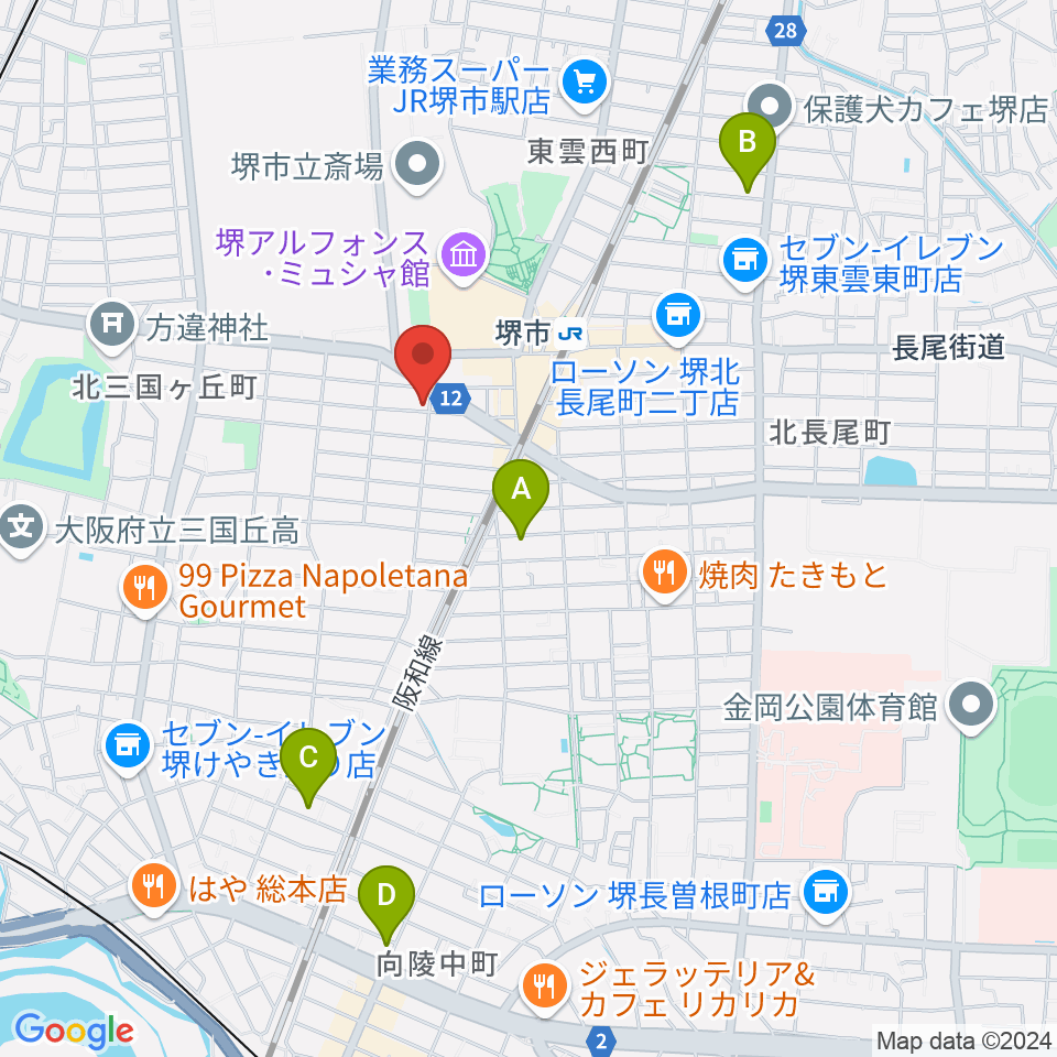 サムズ・レコード・ショップ堺店周辺のホテル一覧地図