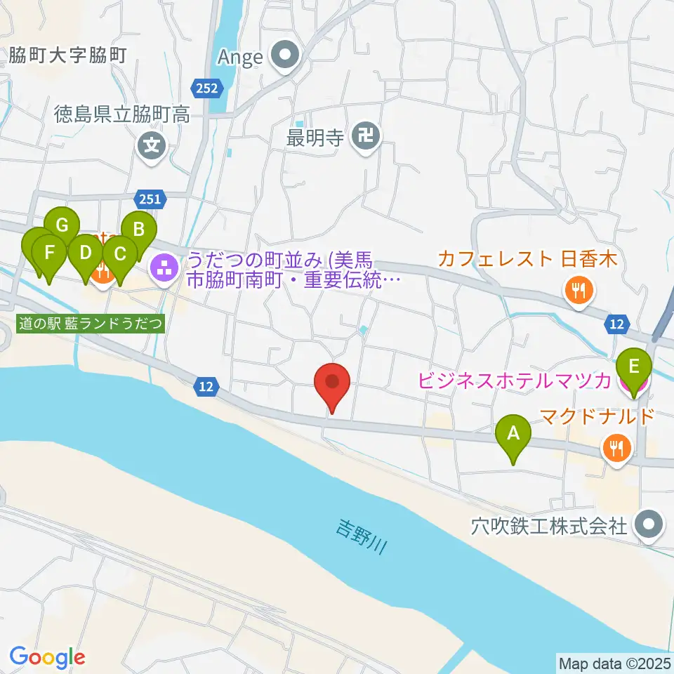 ゲオ脇町店周辺のホテル一覧地図