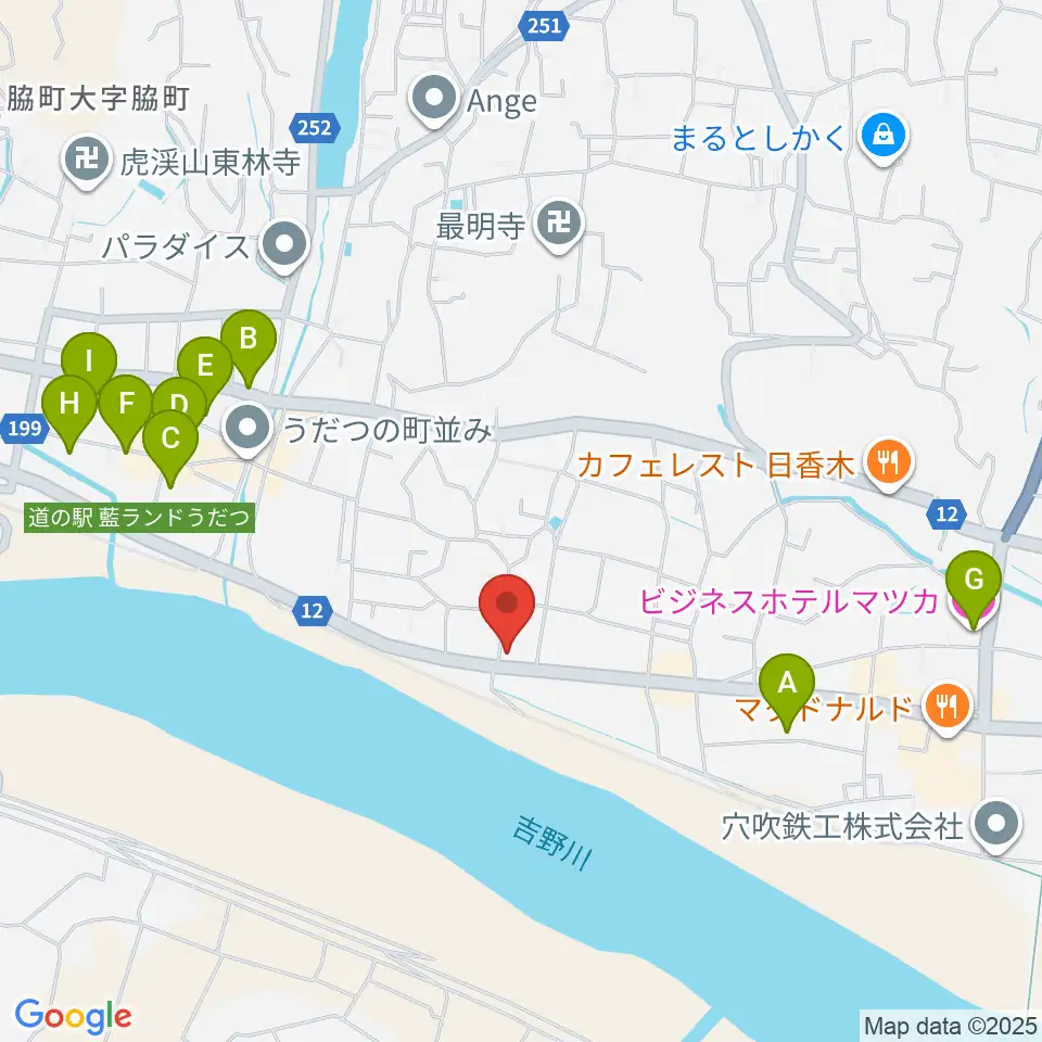 ゲオ脇町店周辺のホテル一覧地図