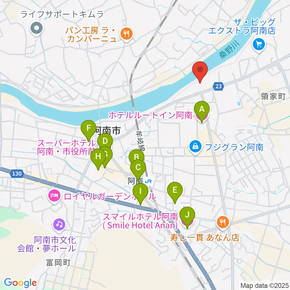 平惣ゲオ阿南センター店周辺のホテル一覧地図