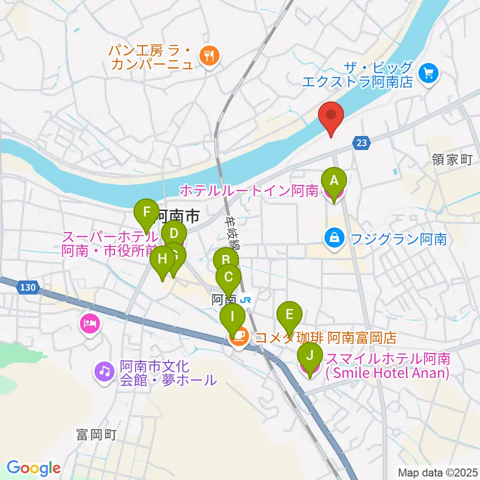 平惣ゲオ阿南センター店周辺のホテル一覧地図