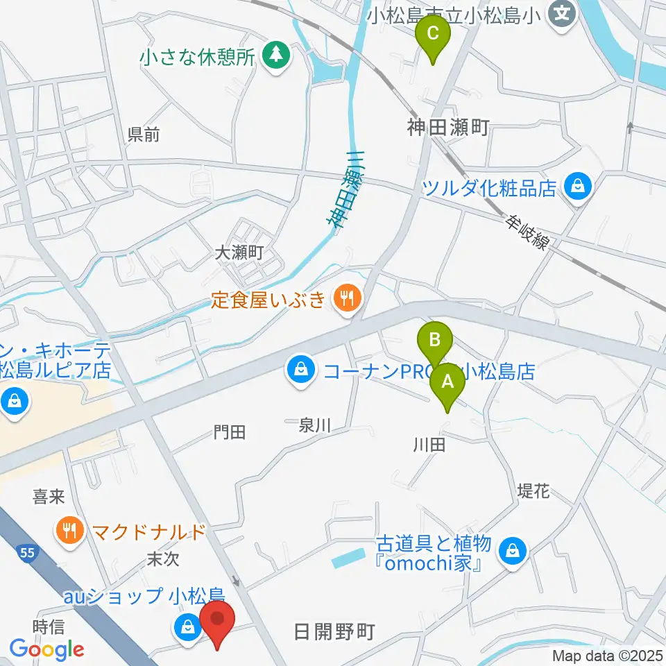 平惣ゲオ小松島店周辺のホテル一覧地図