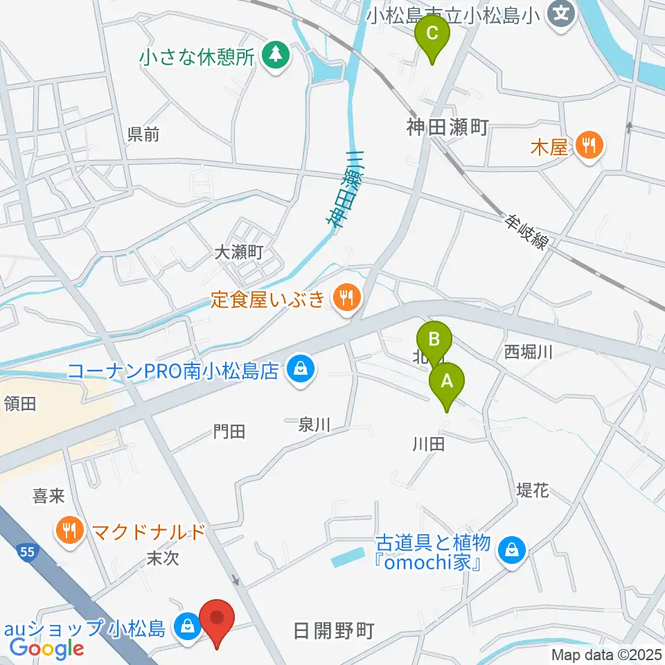 平惣ゲオ小松島店周辺のホテル一覧地図
