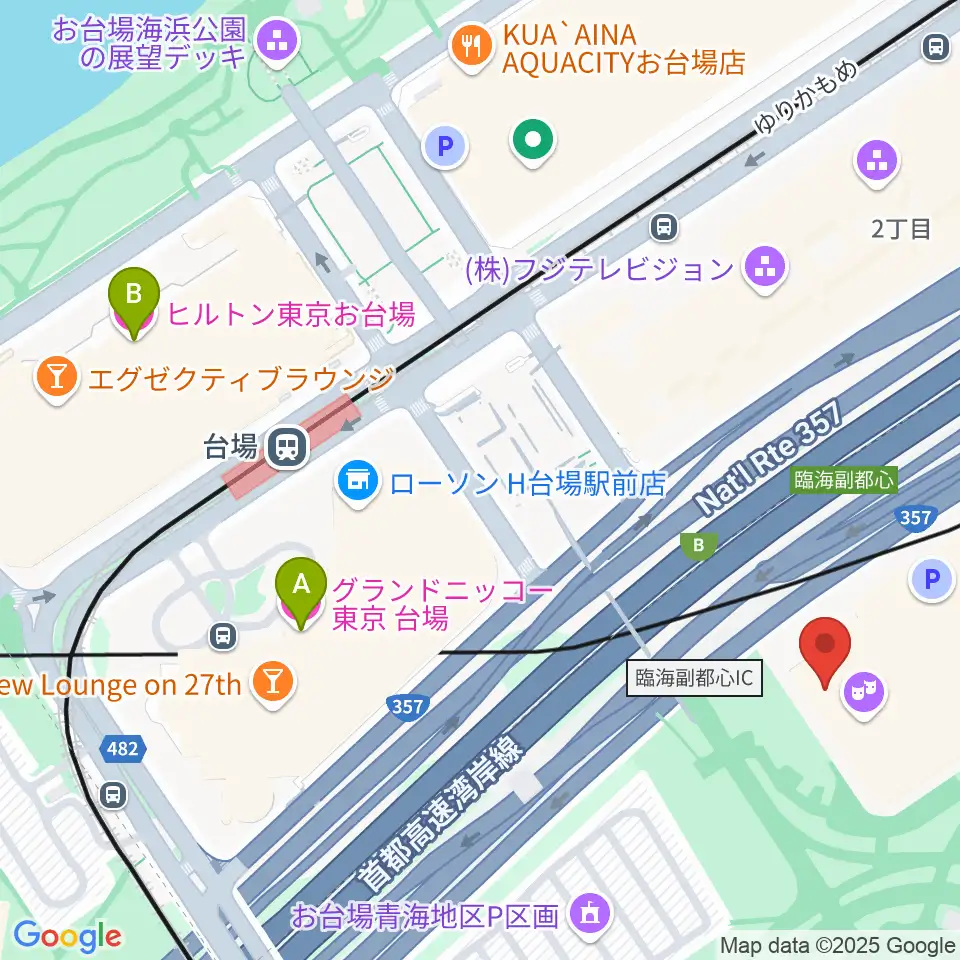 TOWERminiダイバーシティ東京 プラザ店周辺のホテル一覧地図