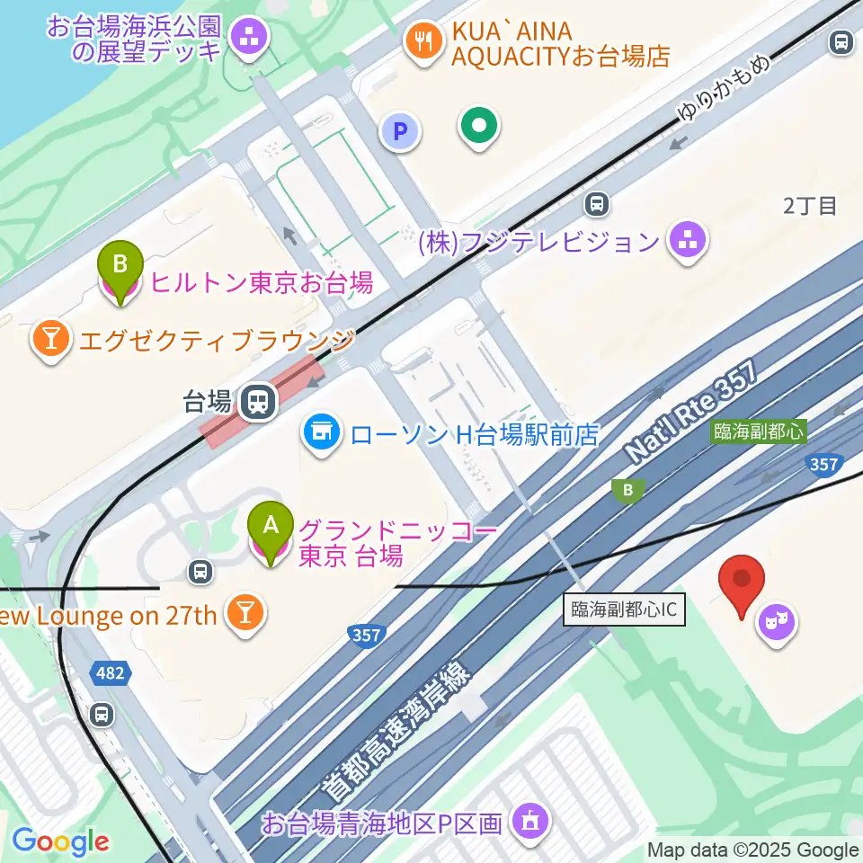 TOWERminiダイバーシティ東京 プラザ店周辺のホテル一覧地図