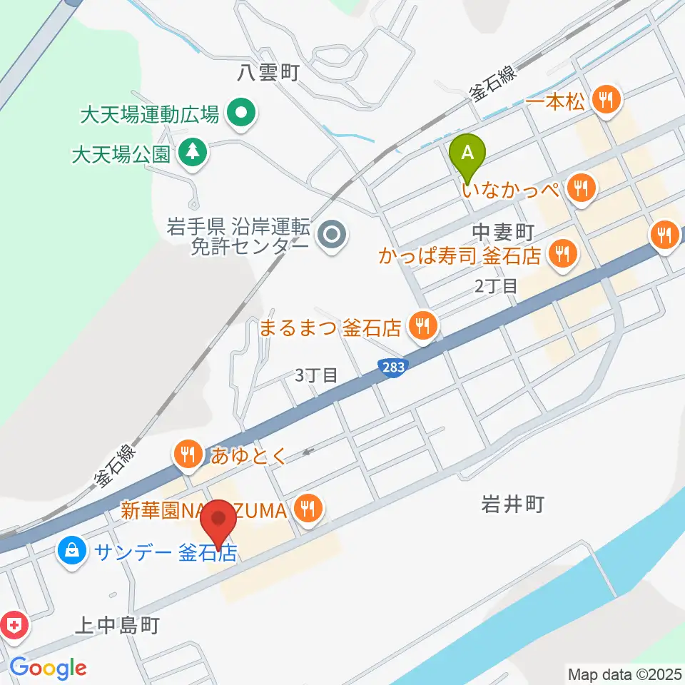 ゲオ釜石店周辺のホテル一覧地図