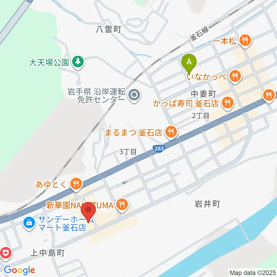 ゲオ釜石店周辺のホテル一覧地図