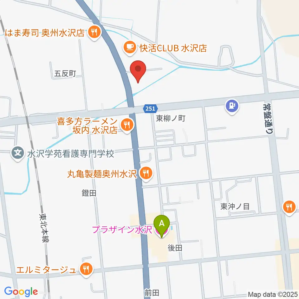 ゲオ奥州水沢佐倉河店周辺のホテル一覧地図
