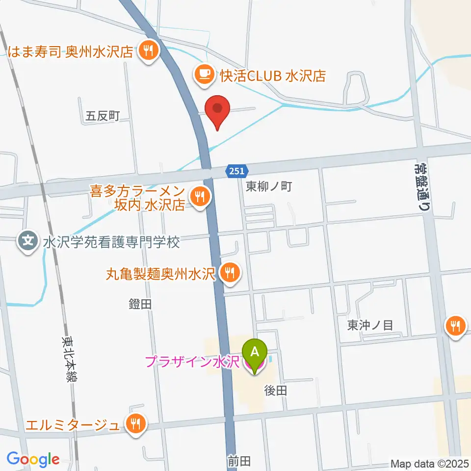 ゲオ奥州水沢佐倉河店周辺のホテル一覧地図