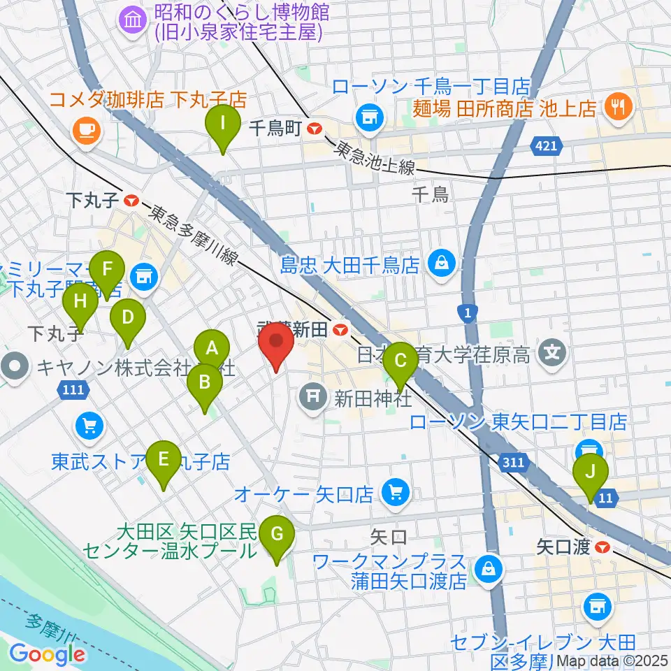 D-plus-stock周辺のホテル一覧地図