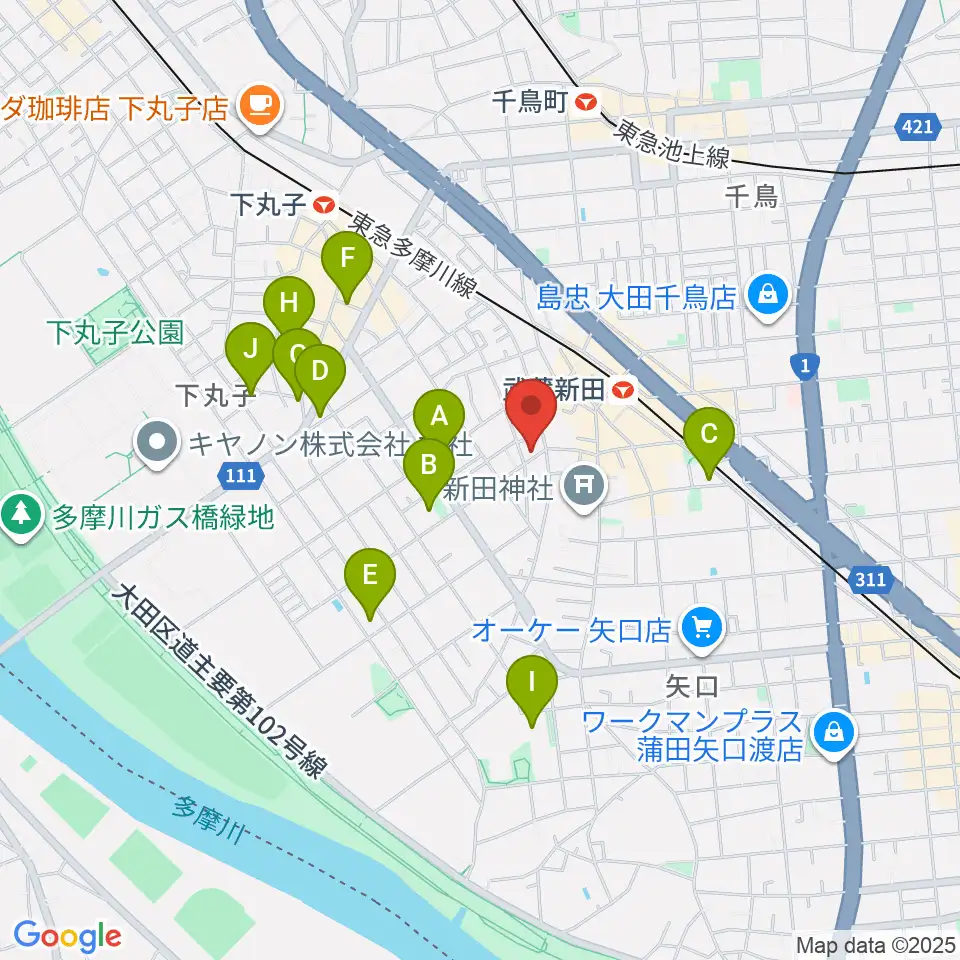 D-plus-stock周辺のホテル一覧地図