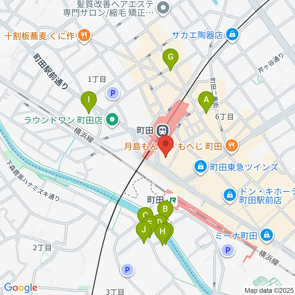 タワーレコード町田店周辺のホテル一覧地図