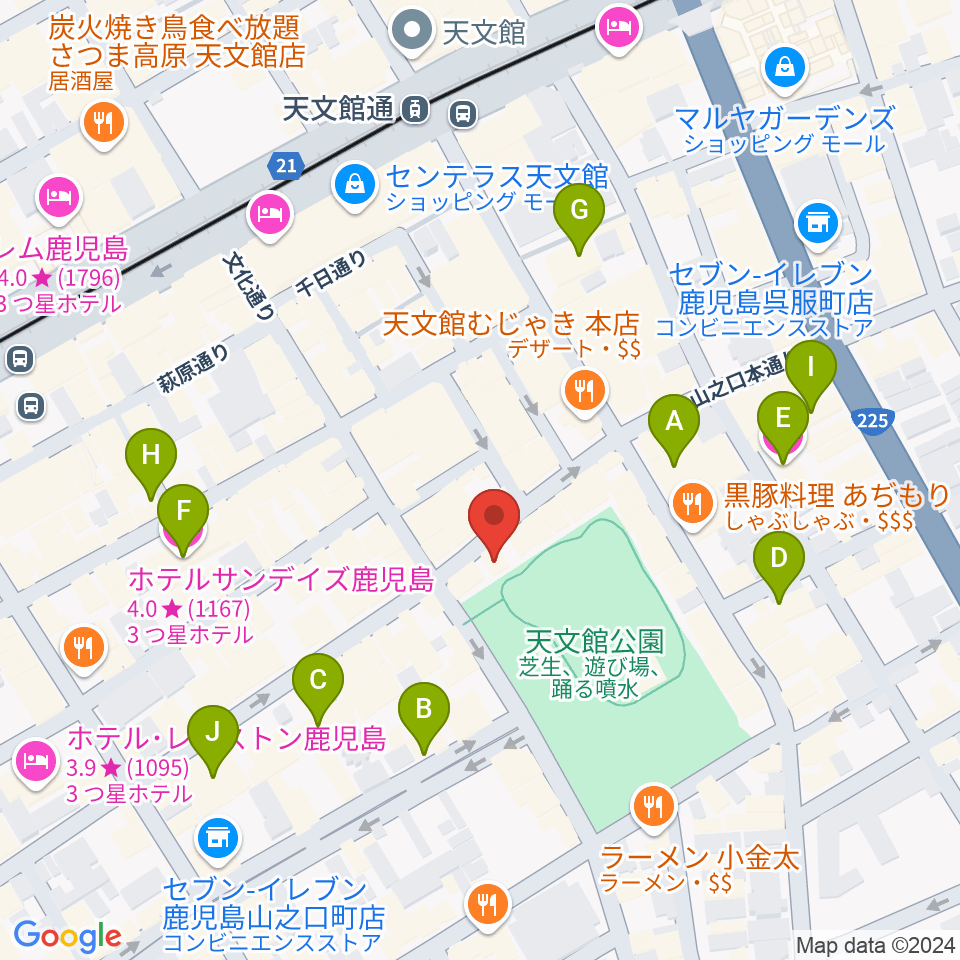 ジャズスポット・リレット周辺のホテル一覧地図