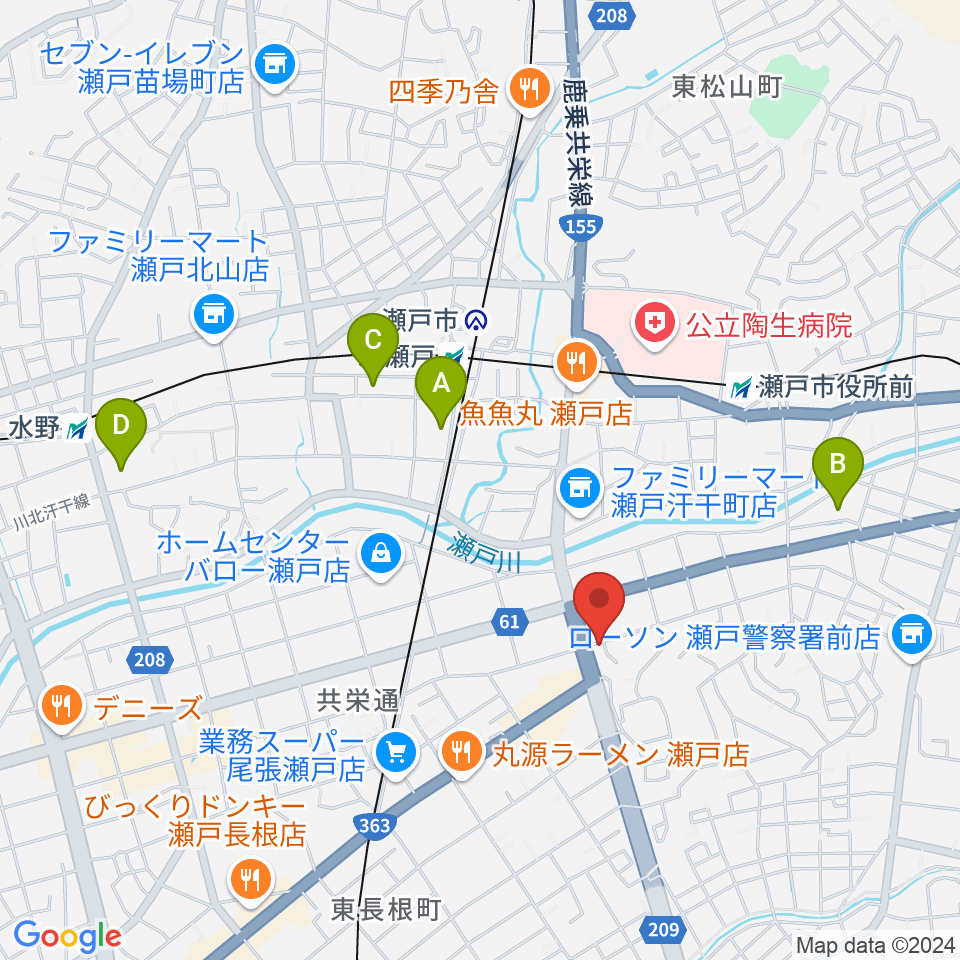 あんのんホール周辺のホテル一覧地図