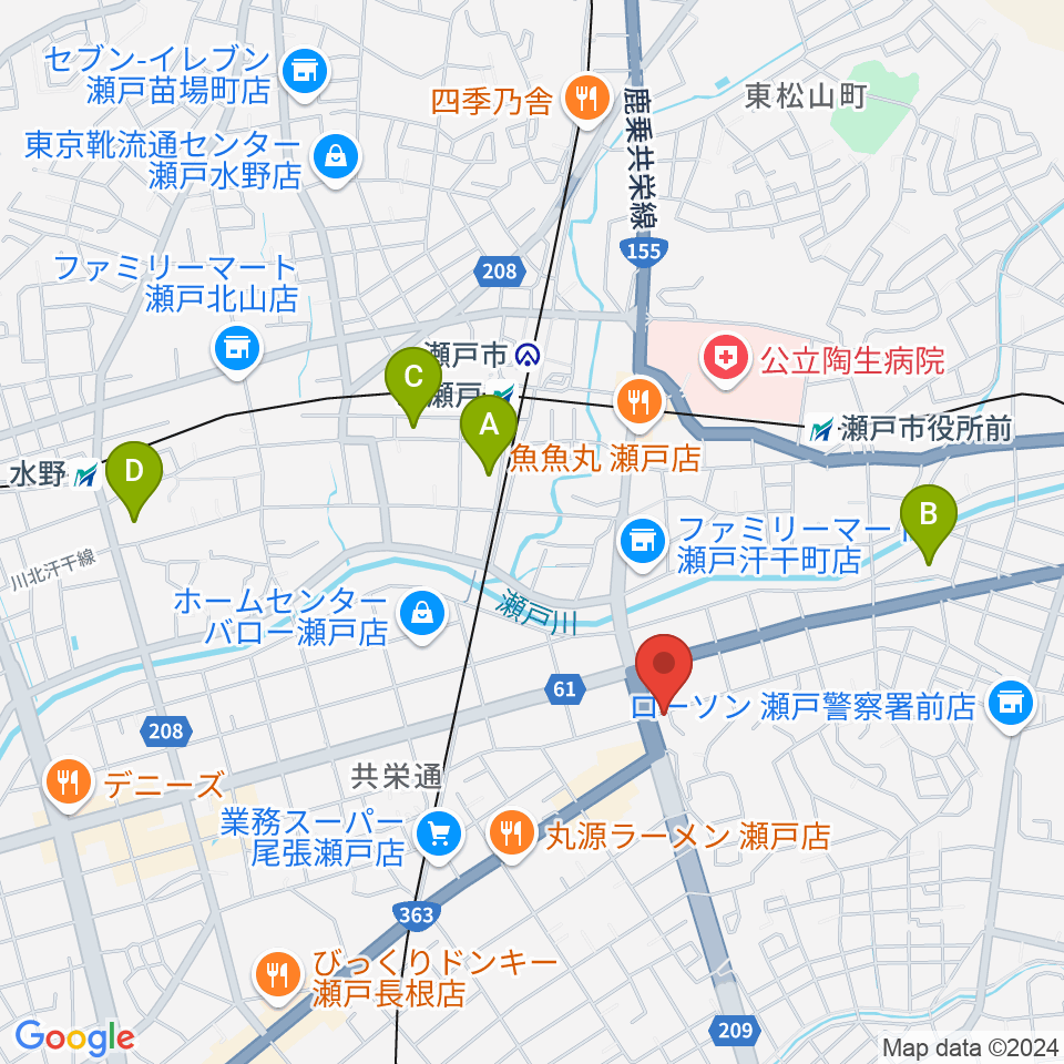 あんのんホール周辺のホテル一覧地図