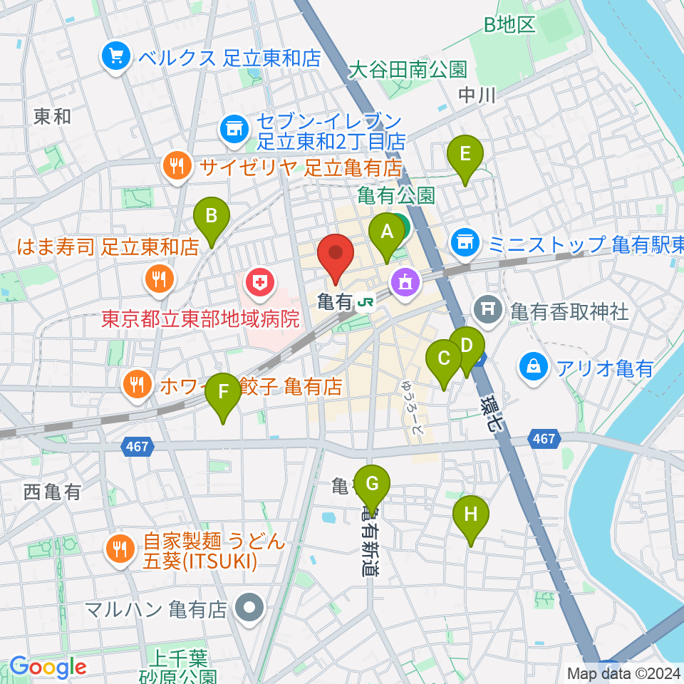 ラクシーボーカルスクール周辺のホテル一覧地図