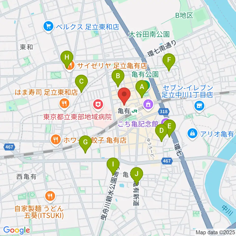 ラクシーボーカルスクール周辺のホテル一覧地図
