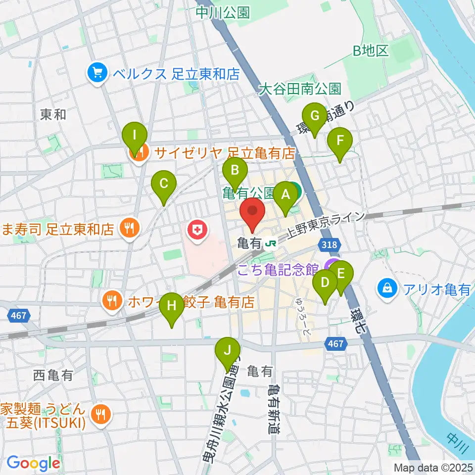 ラクシーボーカルスクール周辺のホテル一覧地図