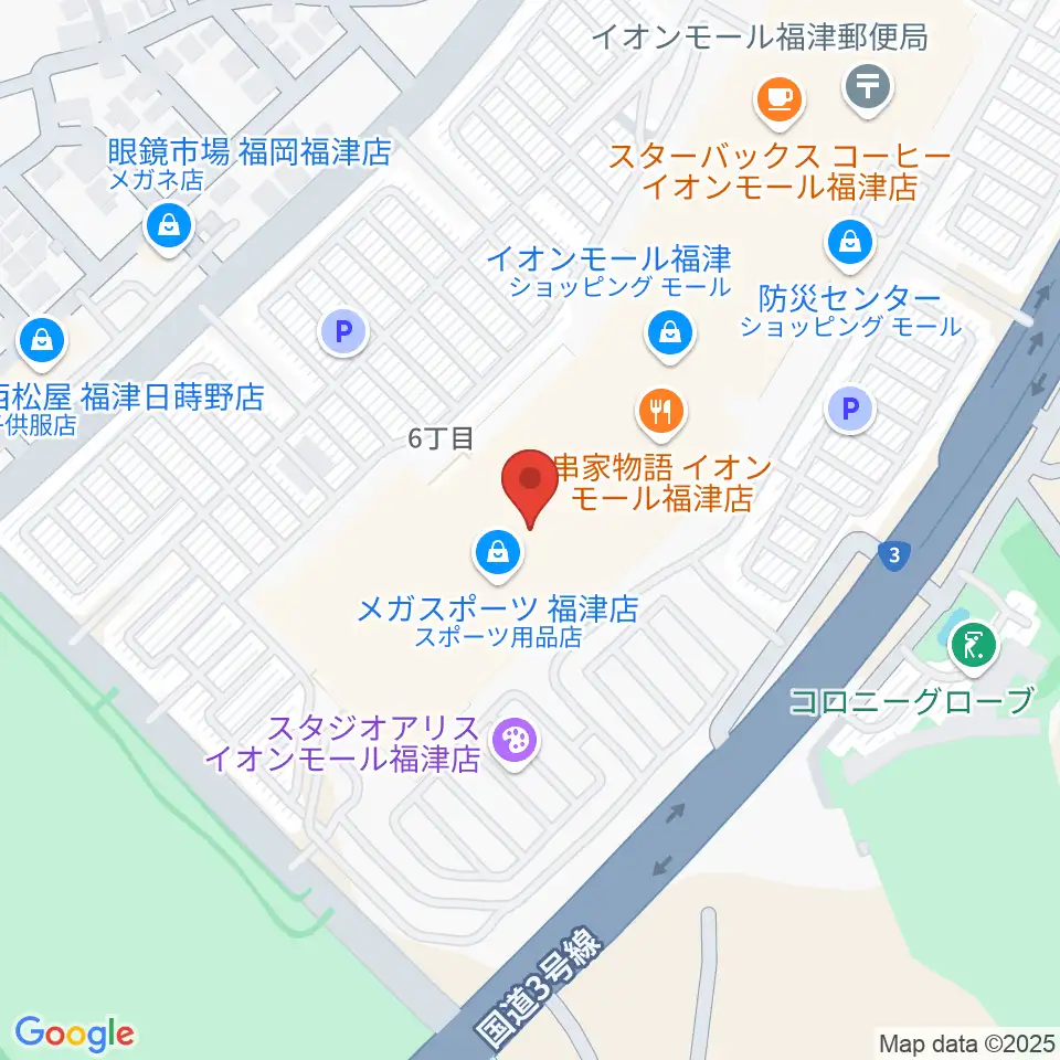 HMVイオンモール福津周辺のホテル一覧地図