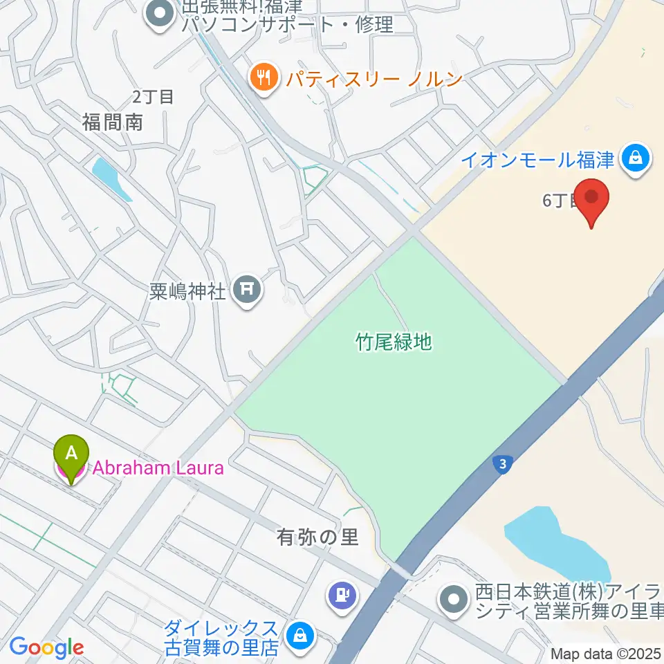 HMVイオンモール福津周辺のホテル一覧地図