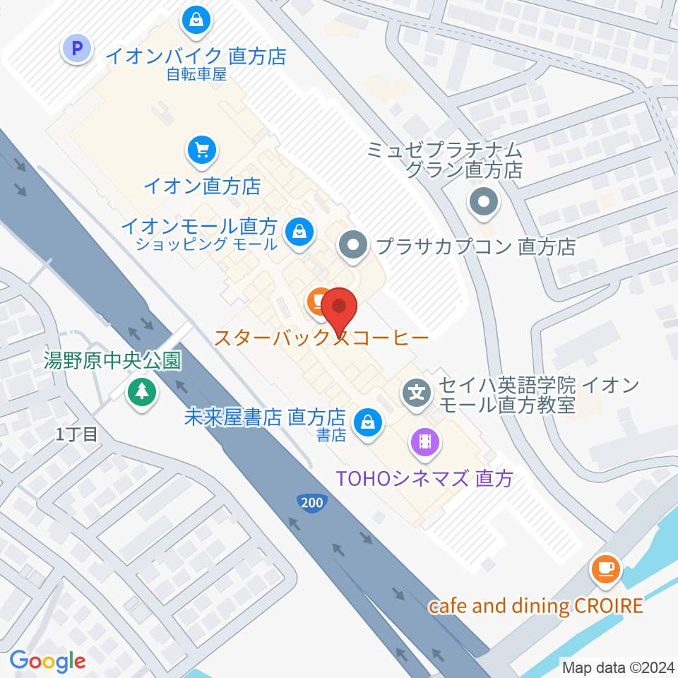 HMVイオンモール直方周辺のホテル一覧地図