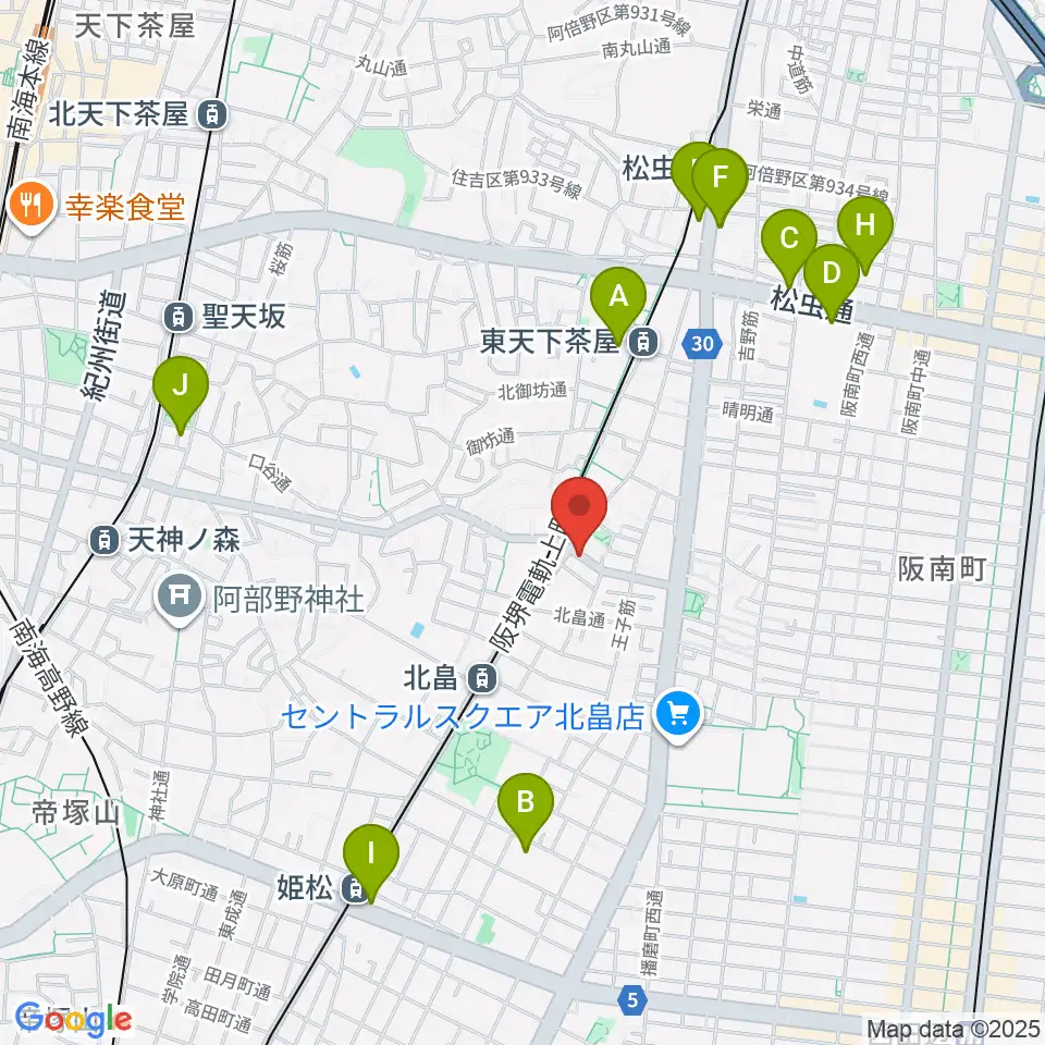 ベル音楽サロン周辺のホテル一覧地図