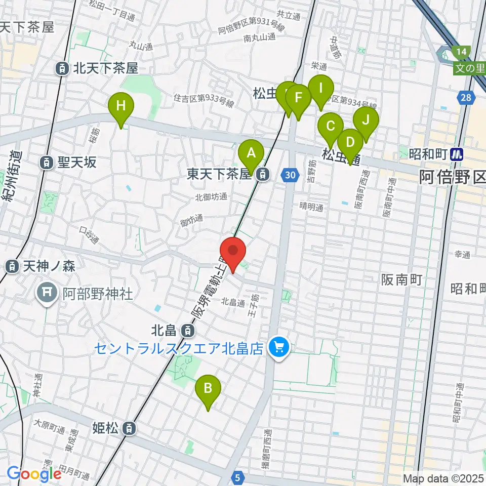 ベル音楽サロン周辺のホテル一覧地図