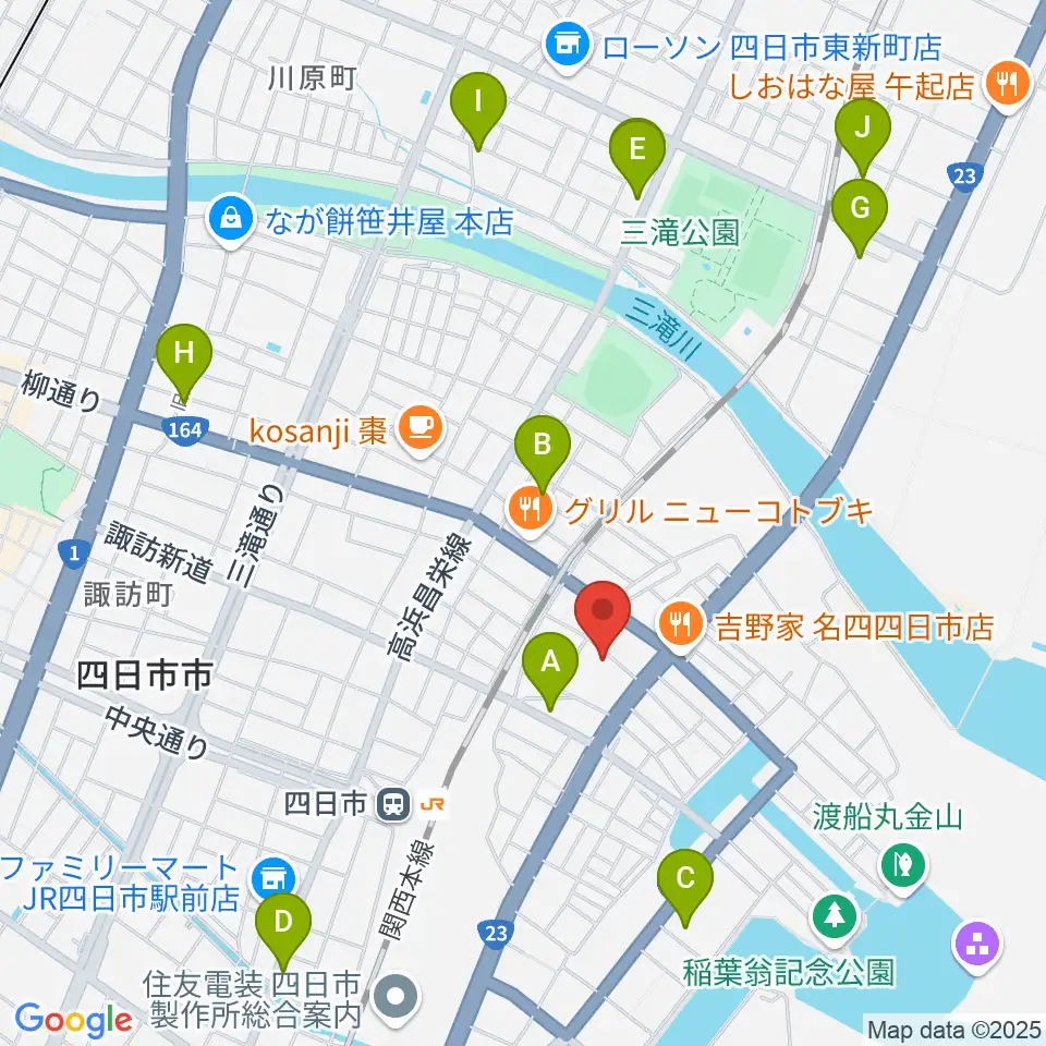 四日市市なやプラザ周辺のホテル一覧地図