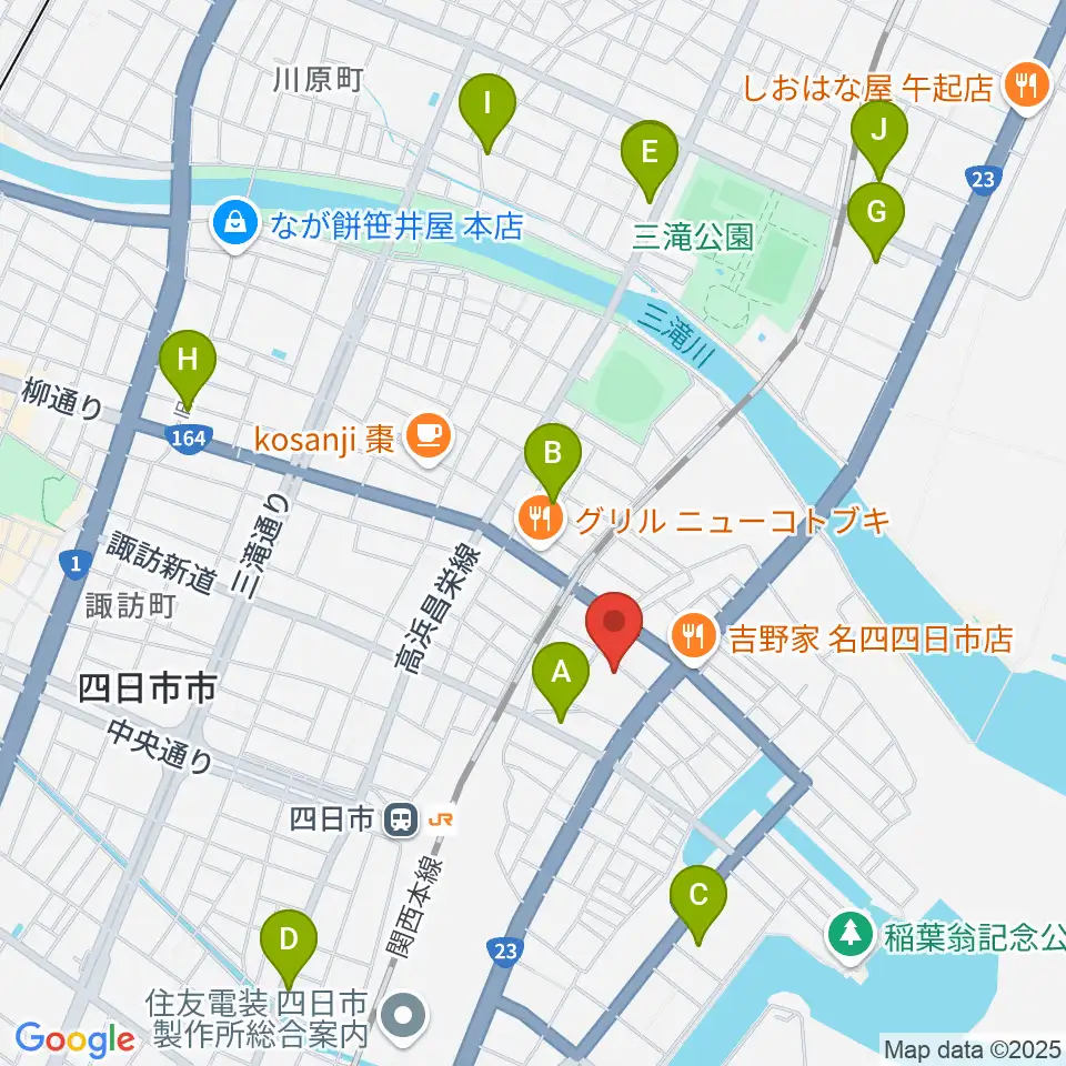 四日市市なやプラザ周辺のホテル一覧地図