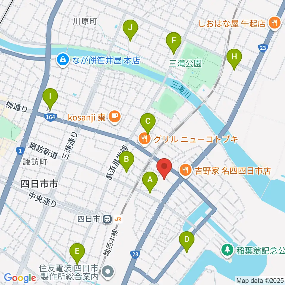 四日市市なやプラザ周辺のホテル一覧地図