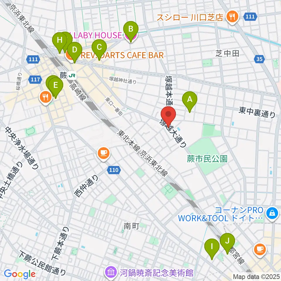 天沢バイオリン工房周辺のホテル一覧地図