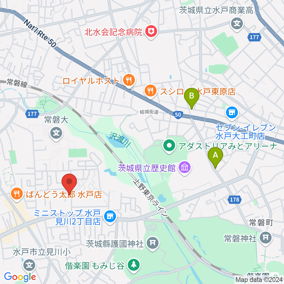 マルカート音楽教室周辺のホテル一覧地図