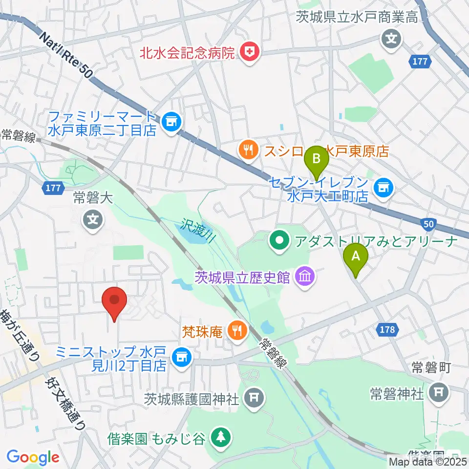 マルカート音楽教室周辺のホテル一覧地図