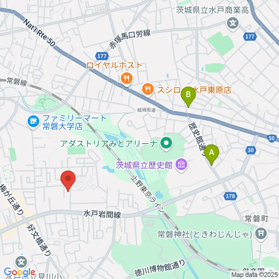 マルカート音楽教室周辺のホテル一覧地図