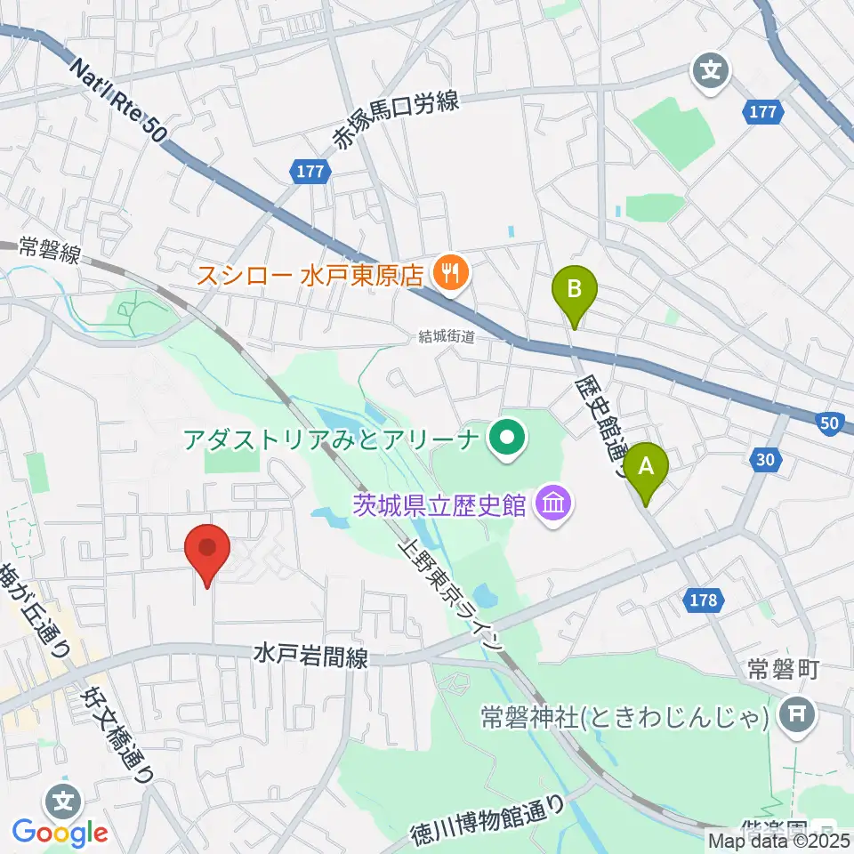 マルカート音楽教室周辺のホテル一覧地図